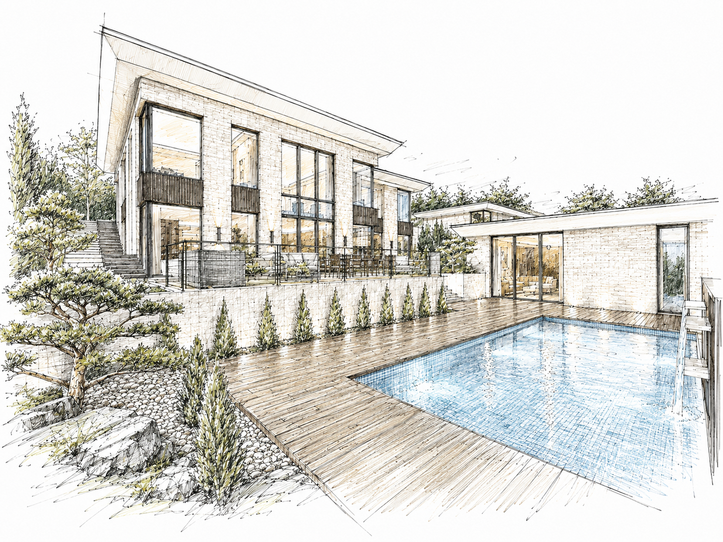 Stone Garden Residence — ескіз концепції